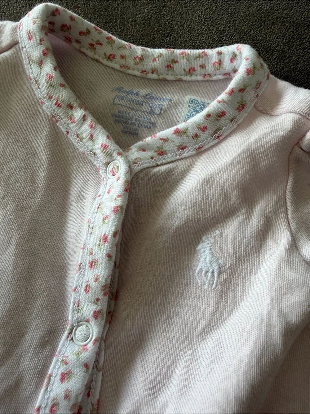 Ralph Lauren Baby Pink Footed Sleeper